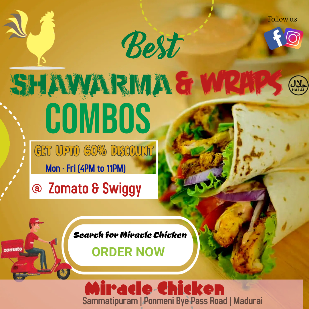 Zomato , Swiggy , Miracle chicken , Madurai